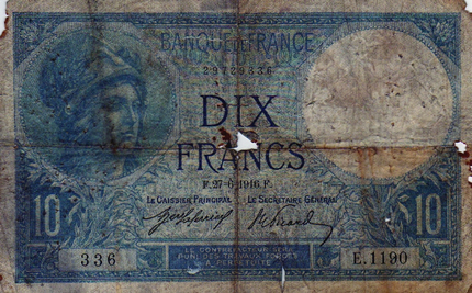 Recto 10 Francs (non daté)