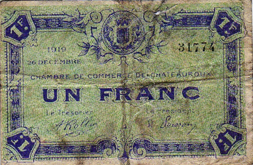 Recto 1 Franc français (1919)