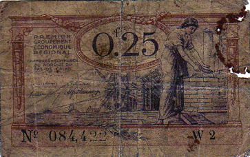 Recto 25 Centimes de franc (non daté)