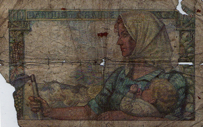 Verso 10 anciens Francs (1947)